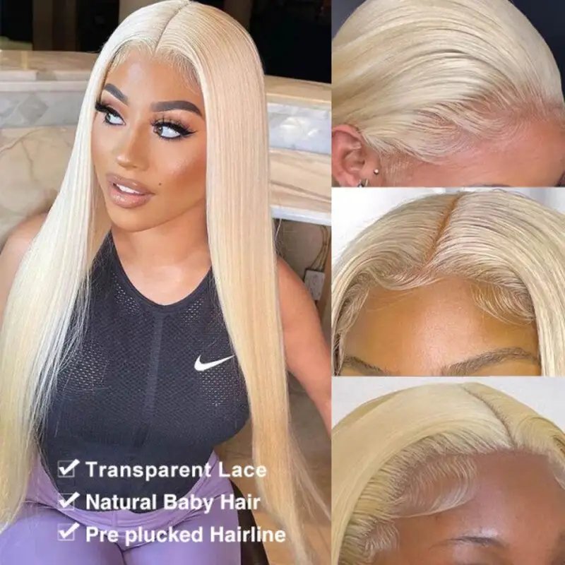 CheetahBeauty 40 Inch Straight 613 Blonde Long Human Hair HD Transparent Lace Wig