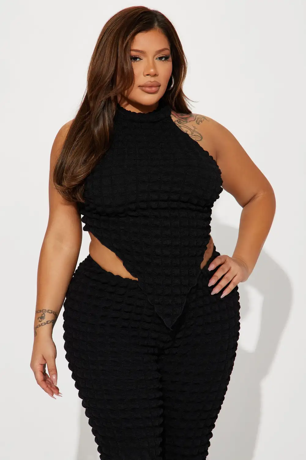 Bailey Bubble Pant Set - Black
