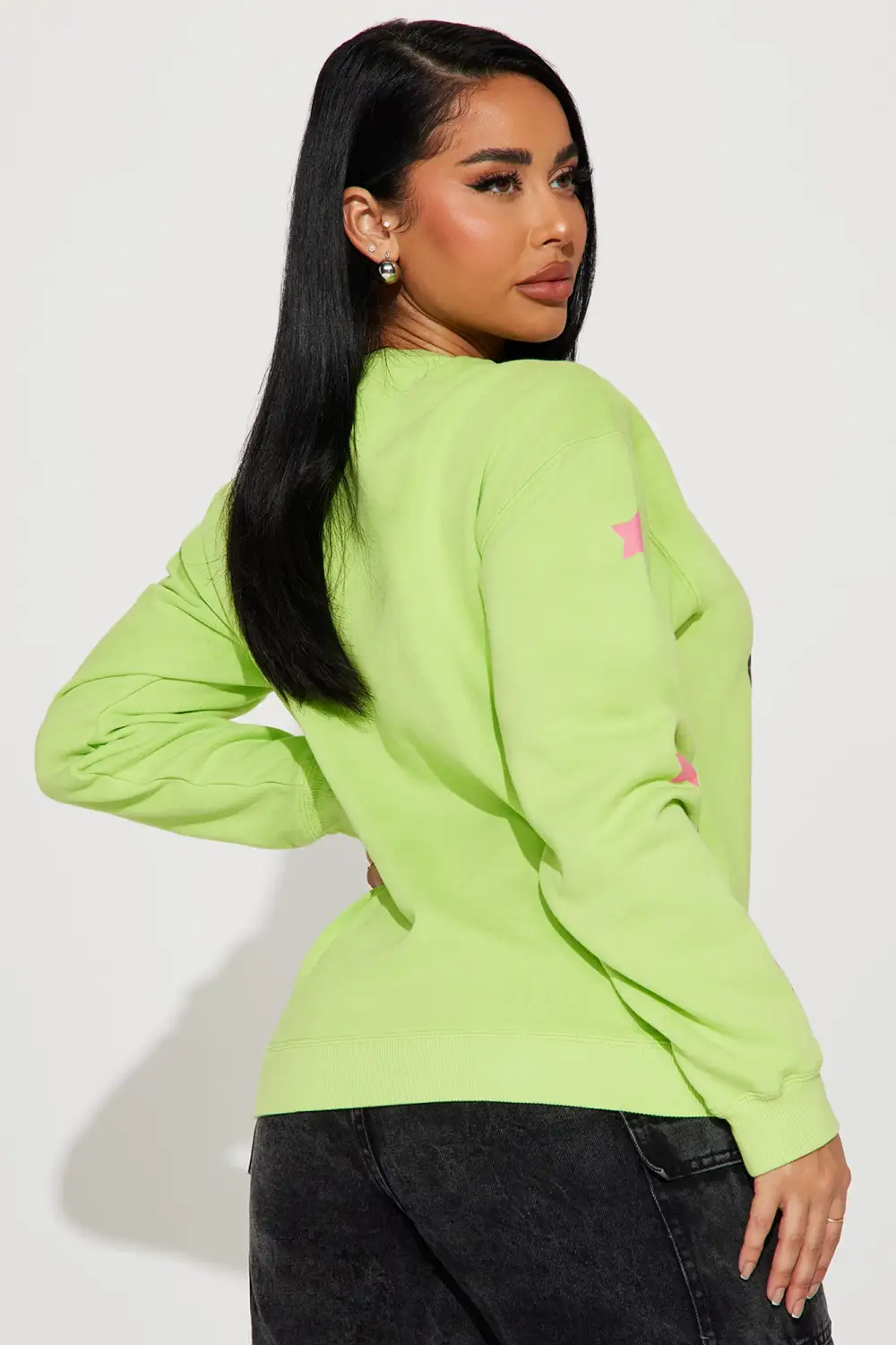 Taste Of Stardom Rolling Stones Sweatshirt - Lime