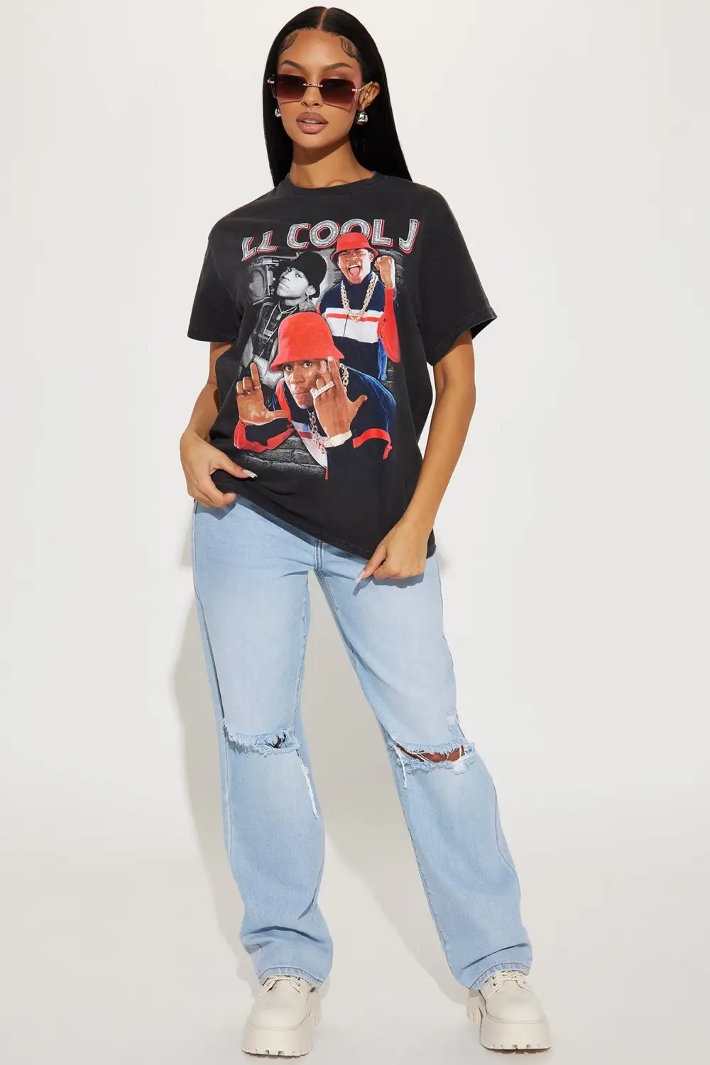 LL Cool J Washed Tshirt - Black Wash