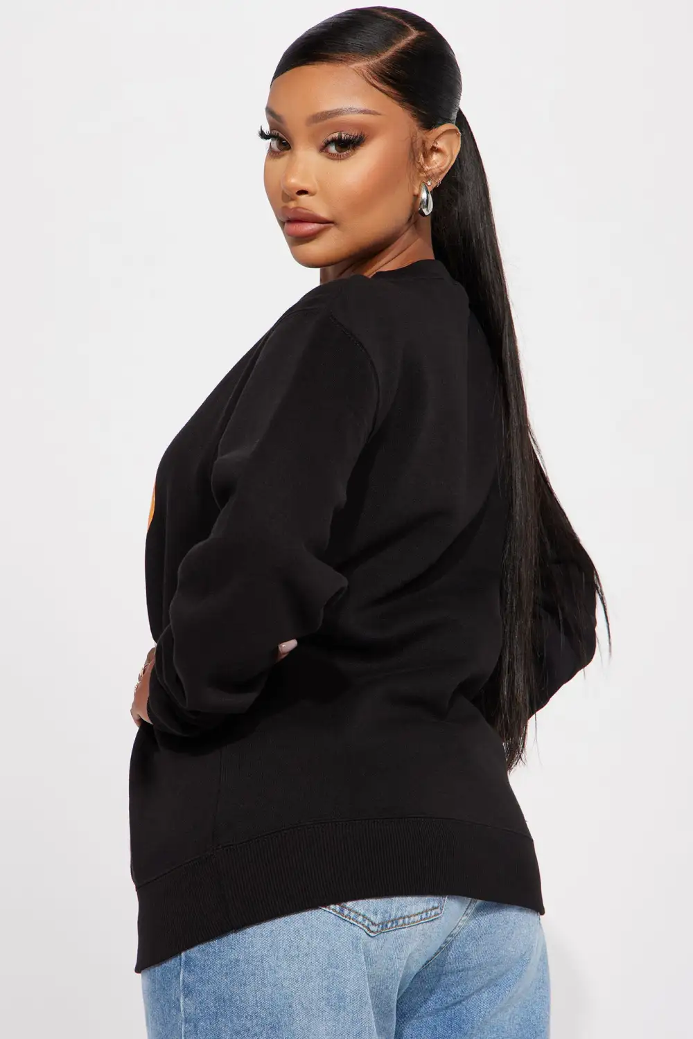 Beautiful Self Crew Neck Sweatshirt - Black