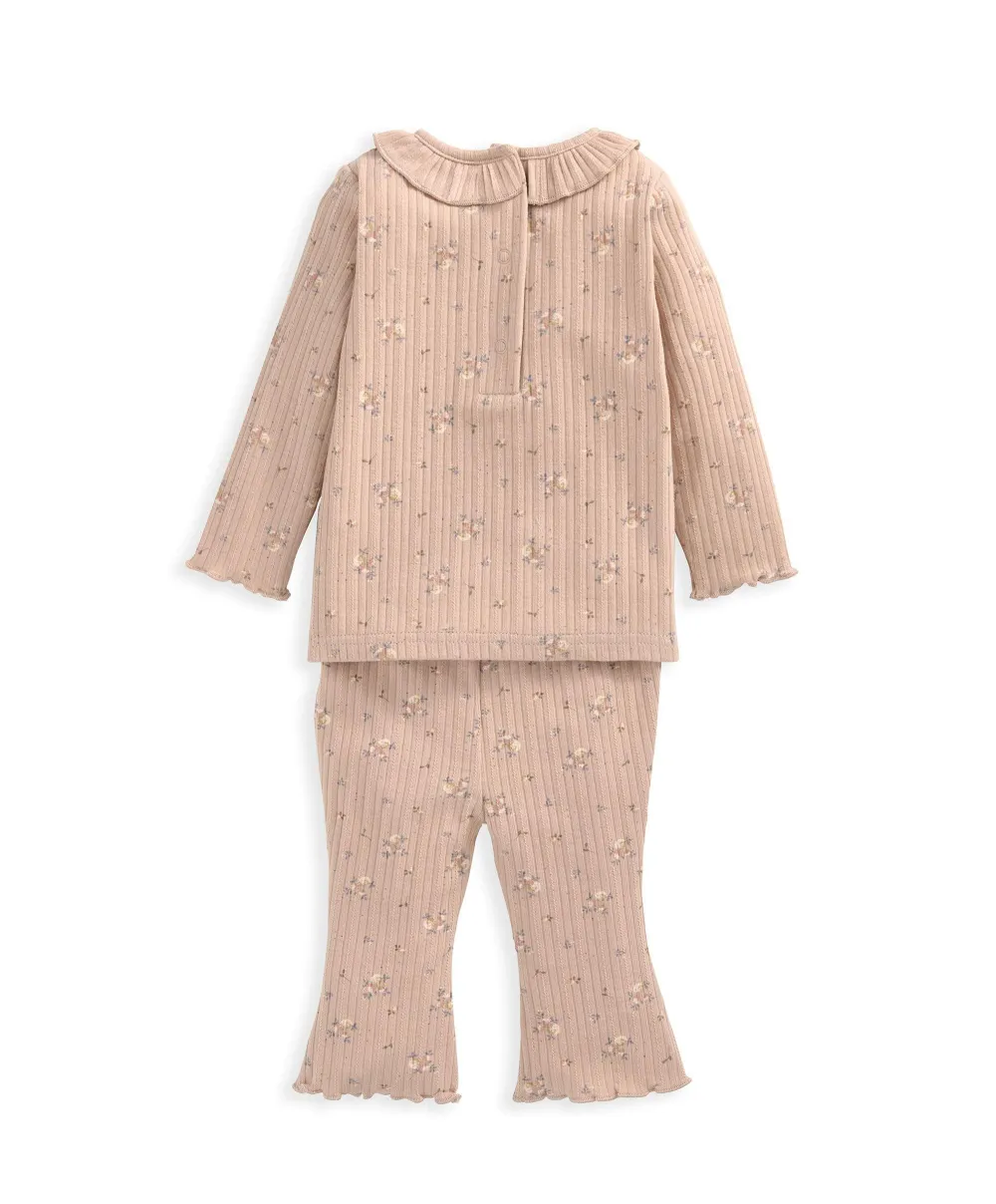 Floral Top & Leggings Outfit Set