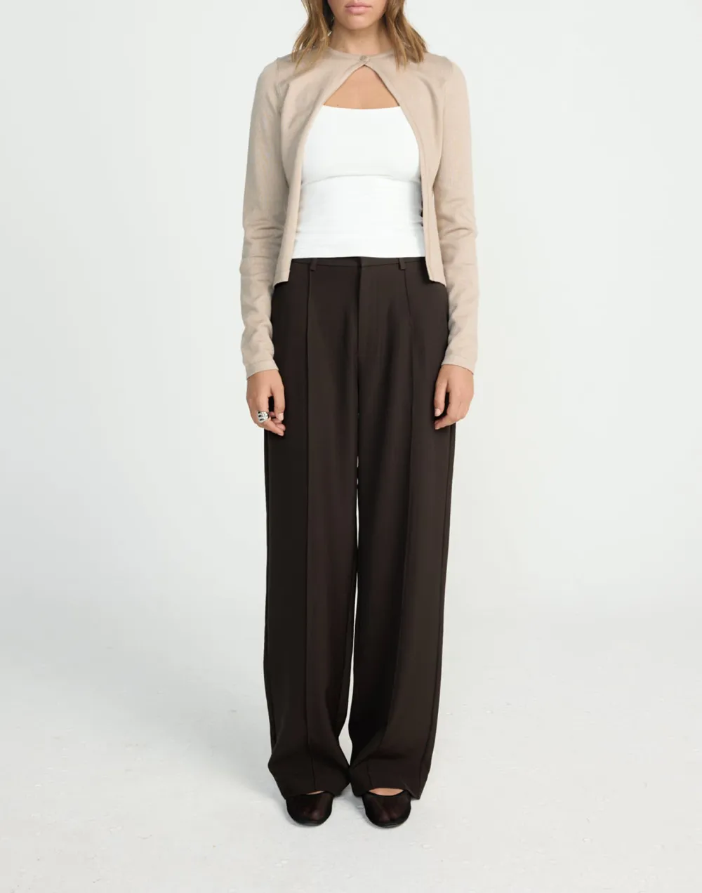 Short Slim Solid Color Simple Top