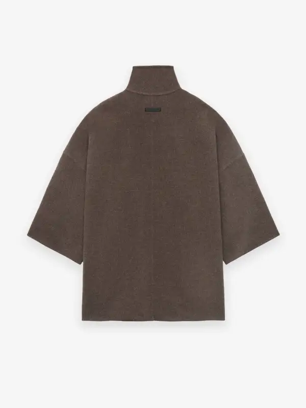 Brushed Wool Cashmere Short Sleeve Jacket