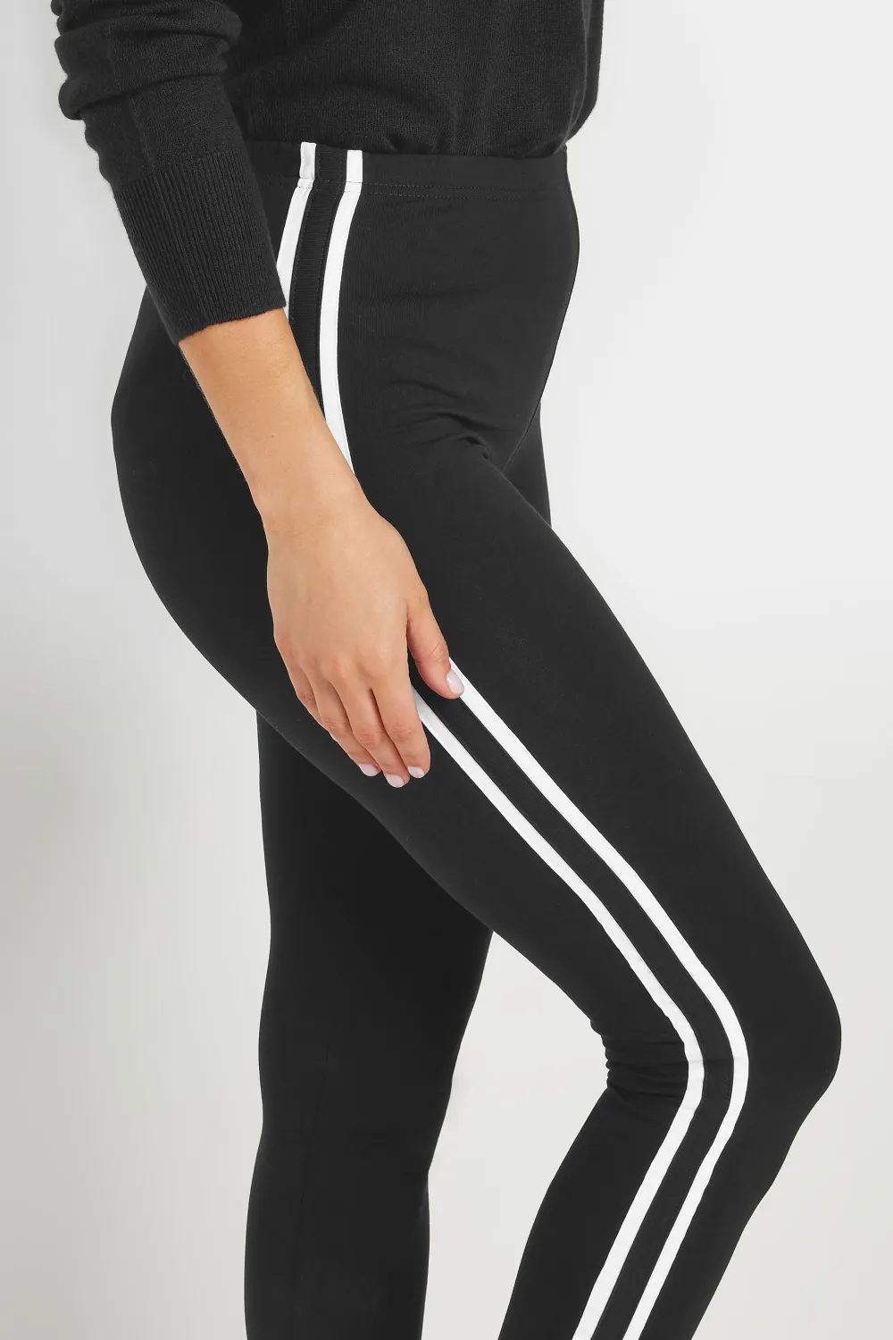LTS Tall Khaki Green Stripe Leggings