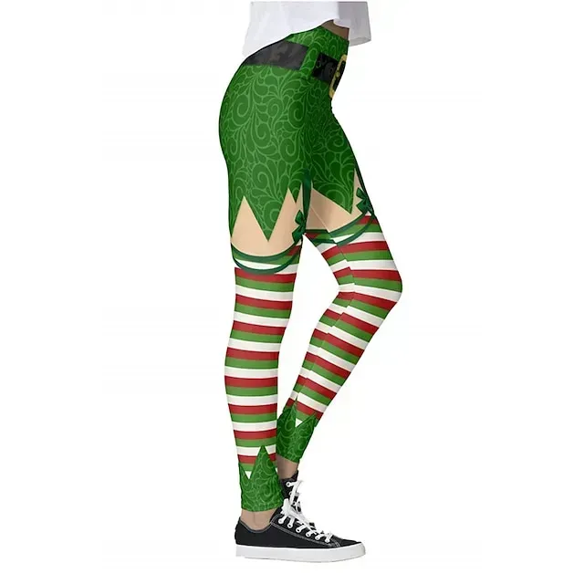 Santa Claus Leggings Jogger Pants Women's Christmas Christmas Christmas Eve Adults' Christmas New Year Eve Polyester Lycra Spandex Pants