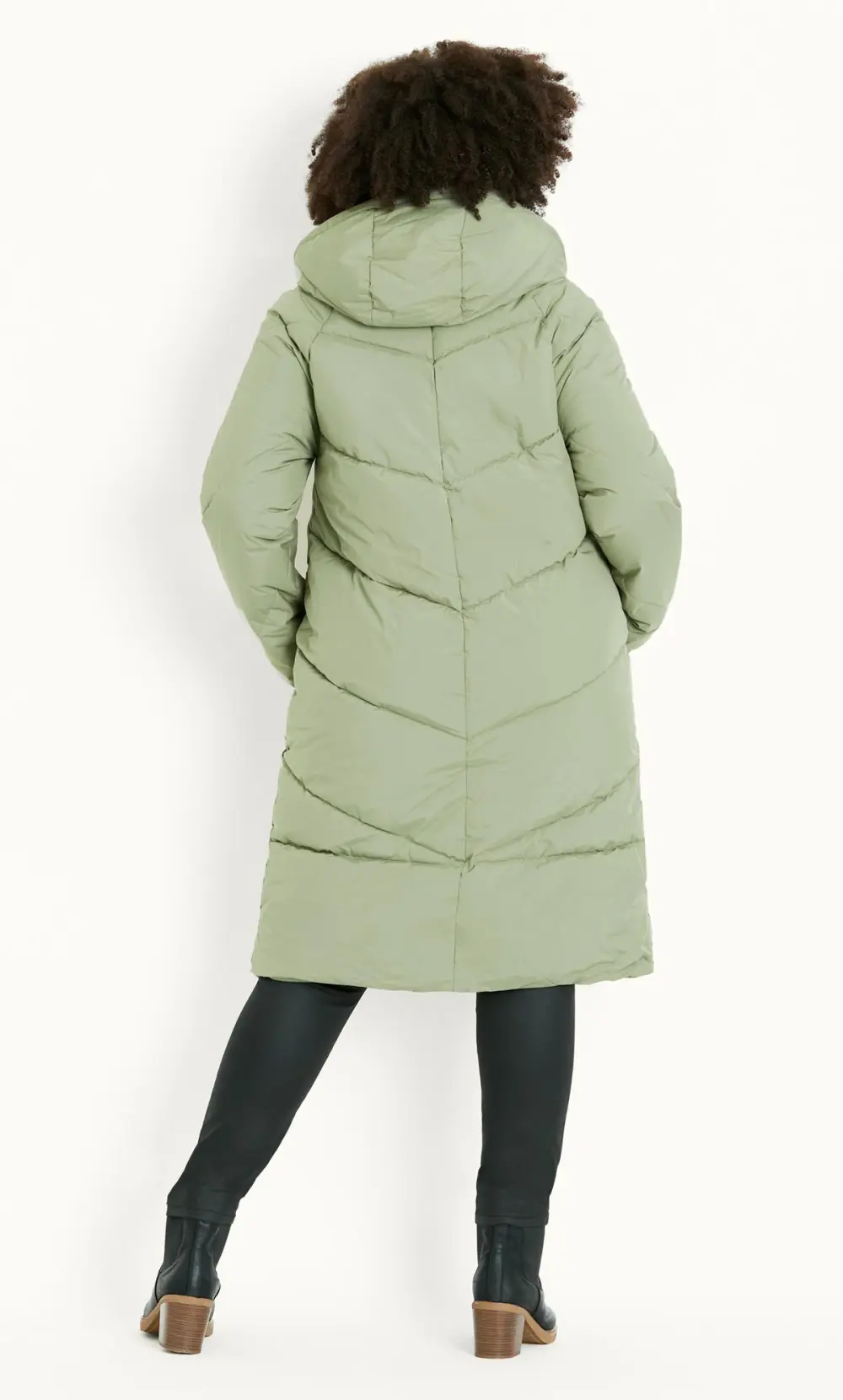 Evans Green Funnel Midaxi Coat