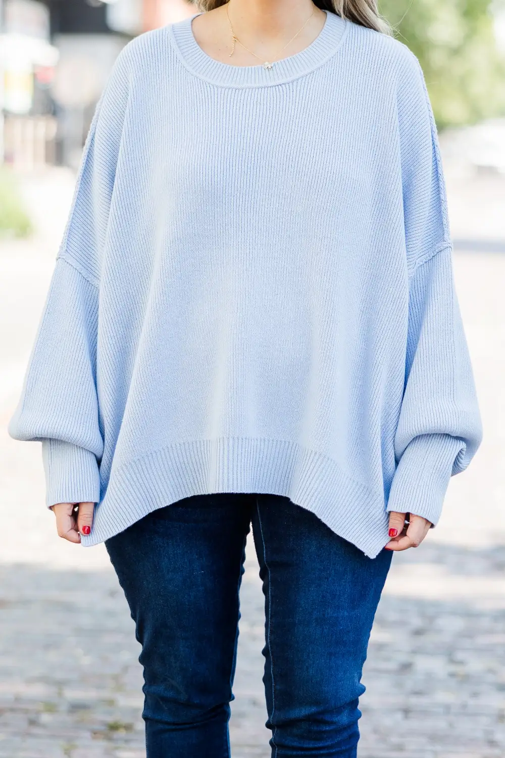 Magically Perfect Sweater, Light Blue