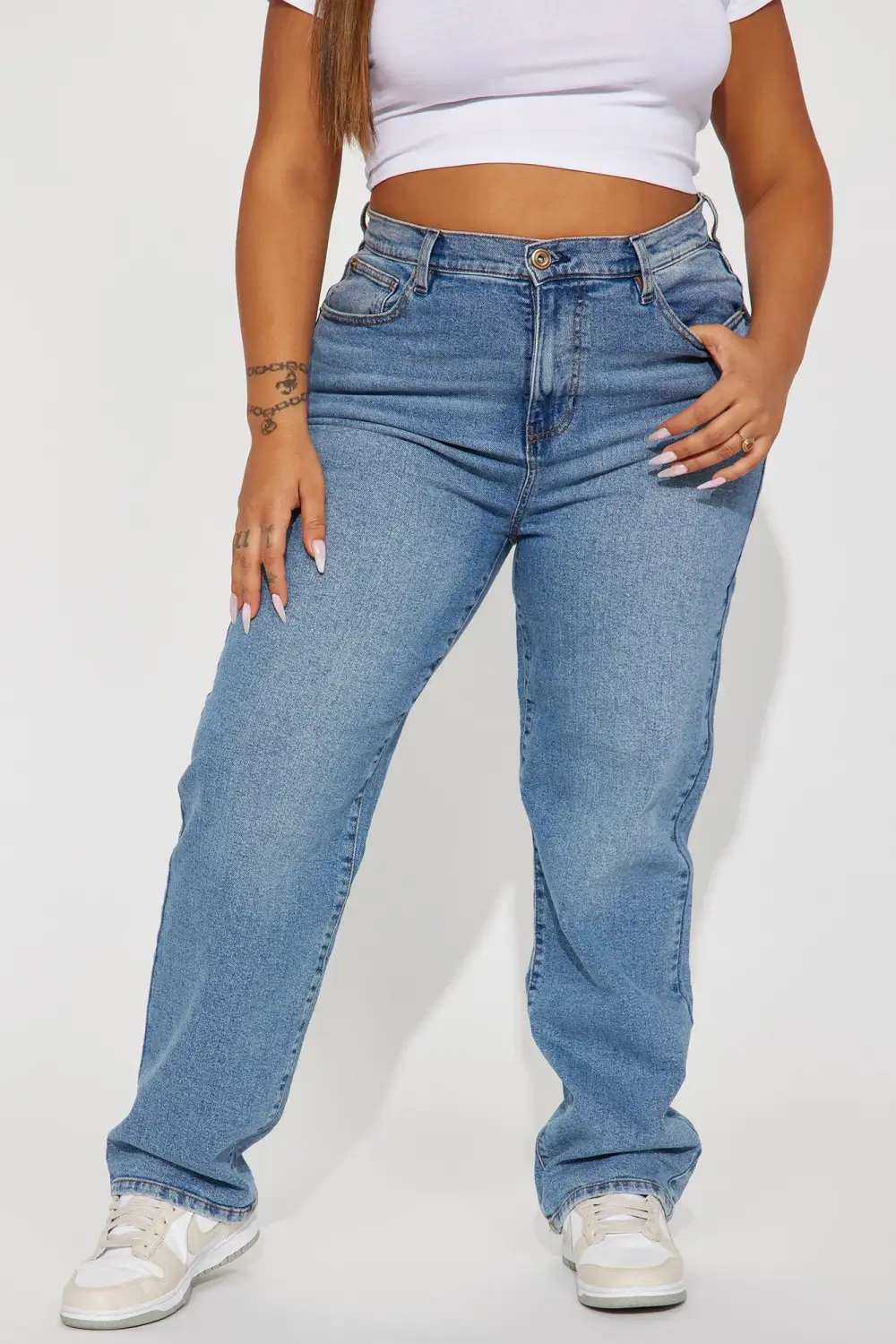 Nova 90s Straight Leg Jeans - Vintage Blue Wash