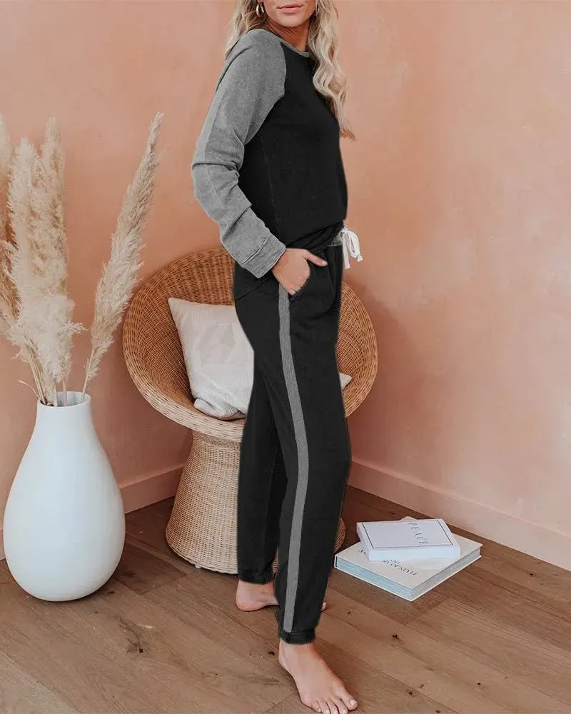 Lounge Sets for Women Two Piece Outfits Sweatsuits Sets Long Pant Loungewear Workout Athletic Tracksuits