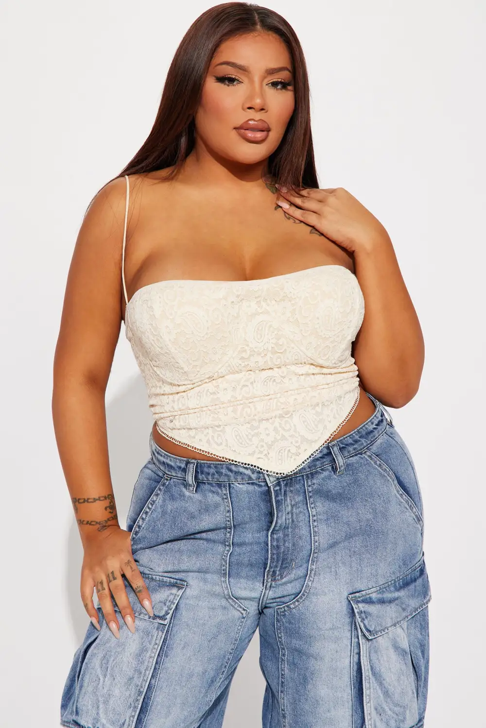 Ari Lace Corset - Beige