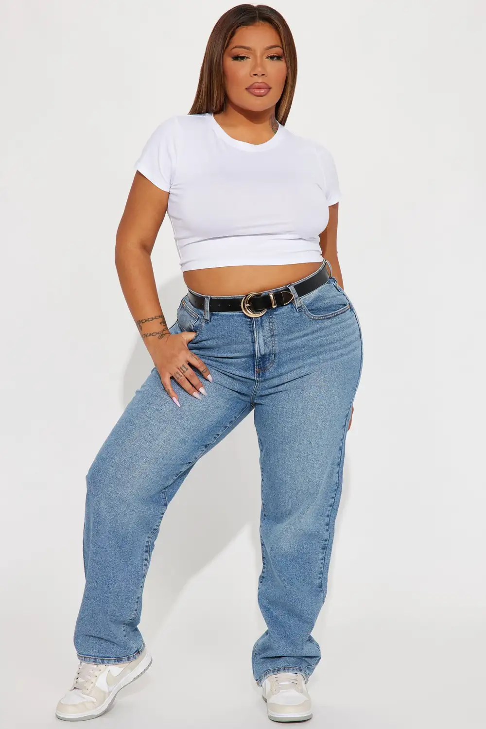 Nova 90s Straight Leg Jeans - Vintage Blue Wash
