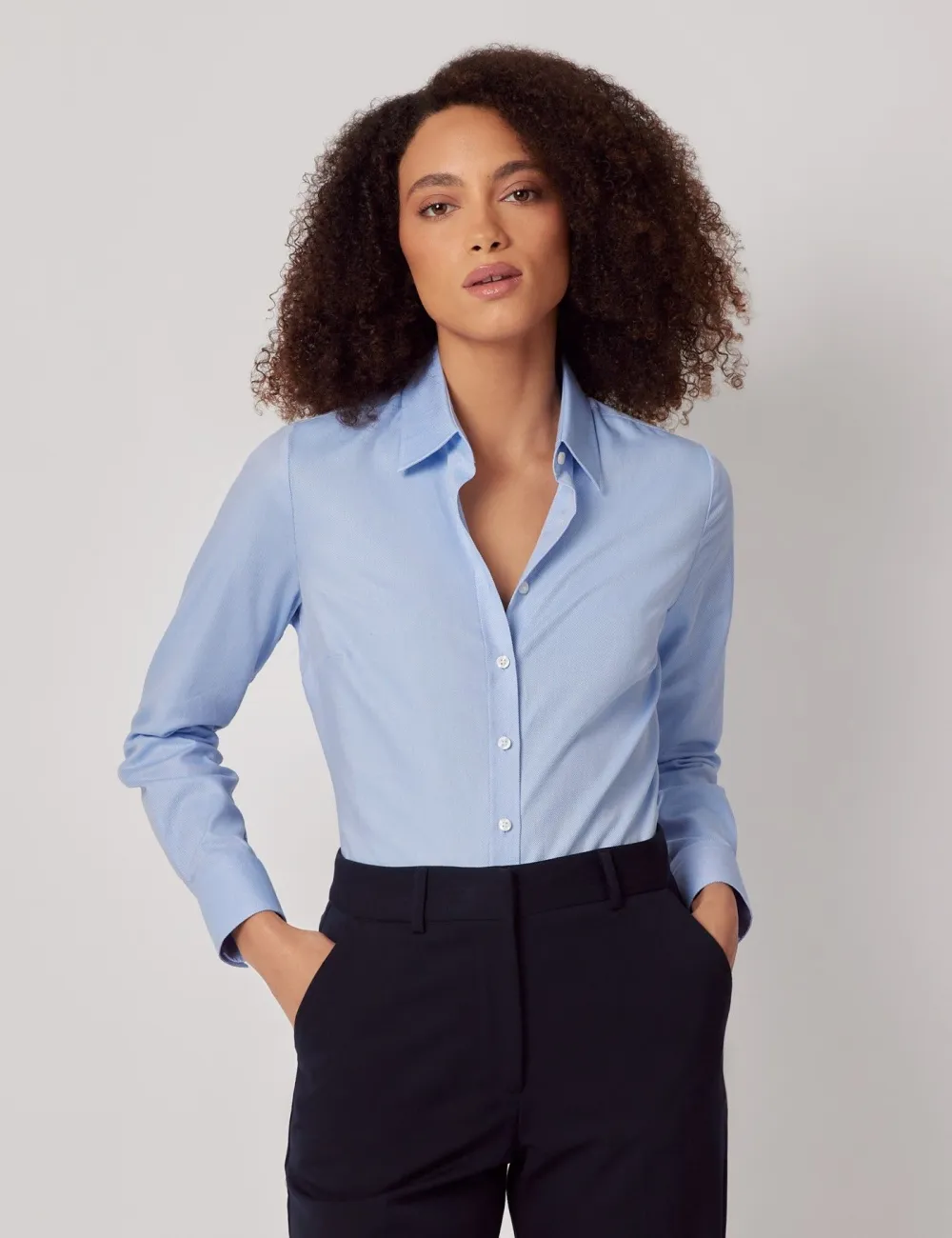 Twill Cotton Semi-Fitted Shirt