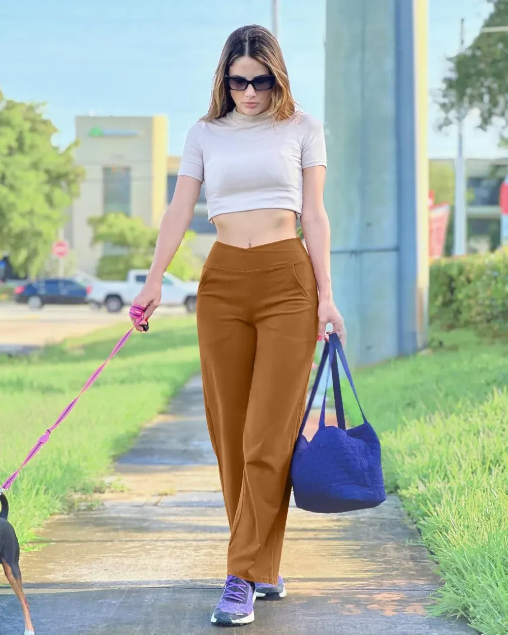 G4Free Wide Leg Pants for Women Loose Yoga Pants with Pockets Petite/Regular/Tall Stretch Casual Lounge Pants