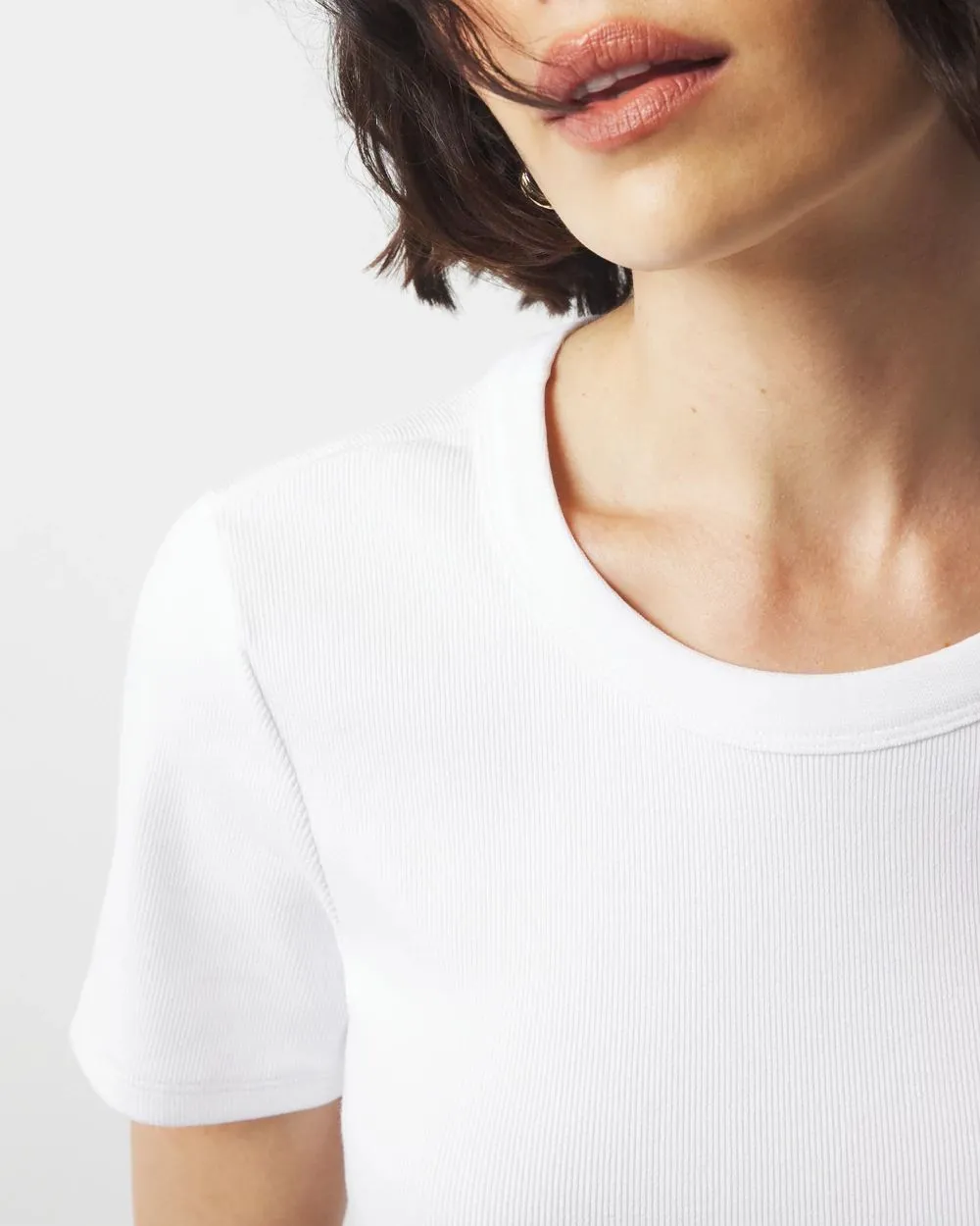 Short Sleeve Button Shoulder Tee
