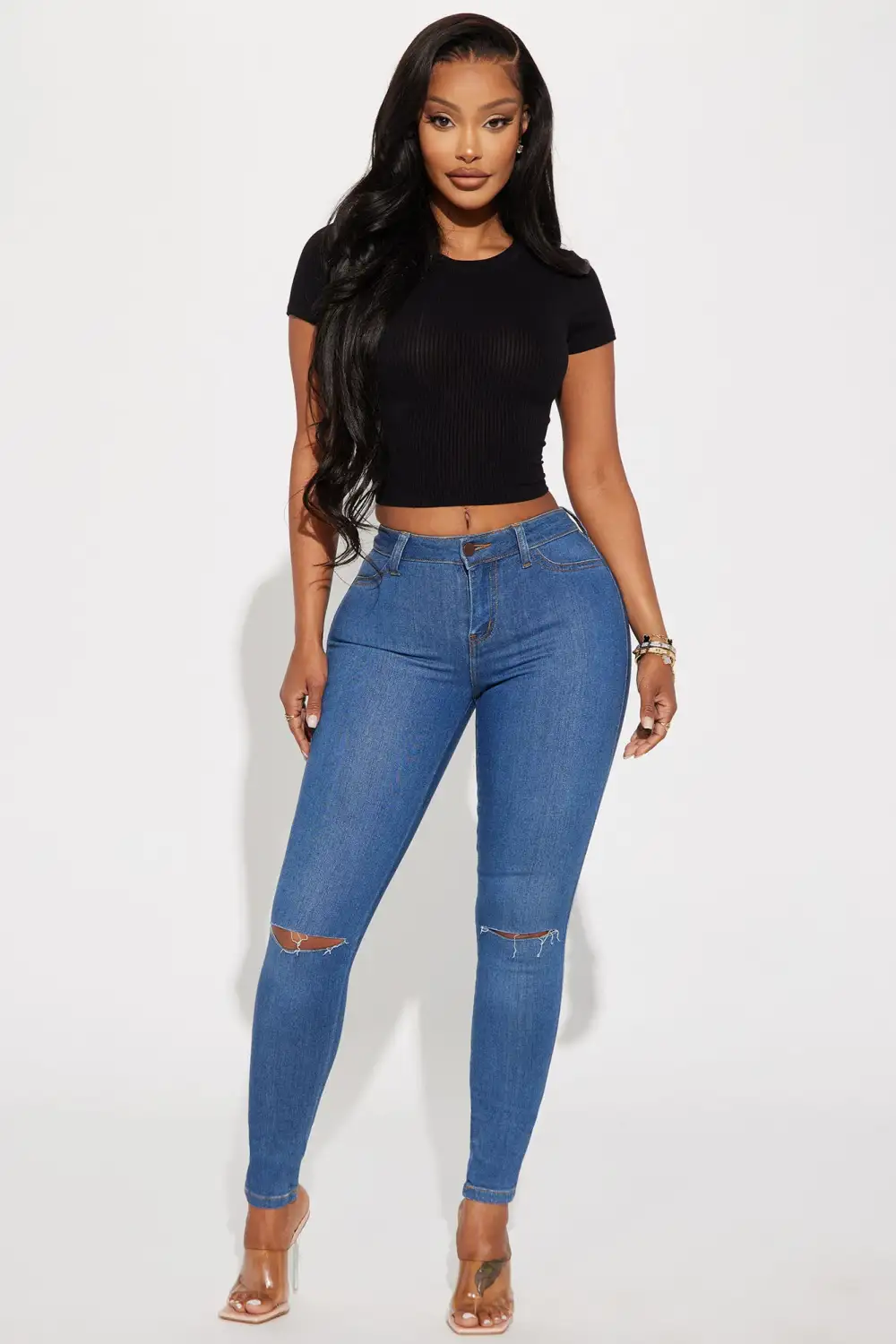 Serai Crew Neck Top - Black