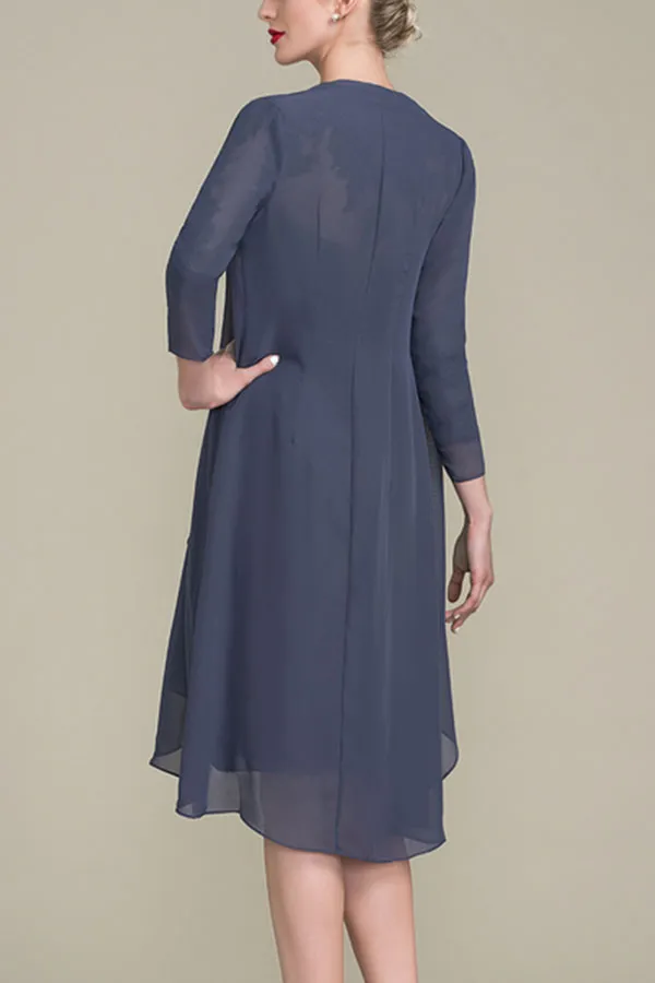 Waist Chiffon Simple Temperament Bridal Mother Dress