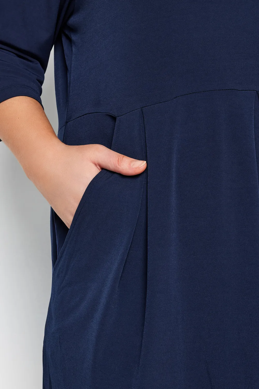 Evans Navy Blue V-Neck Dress