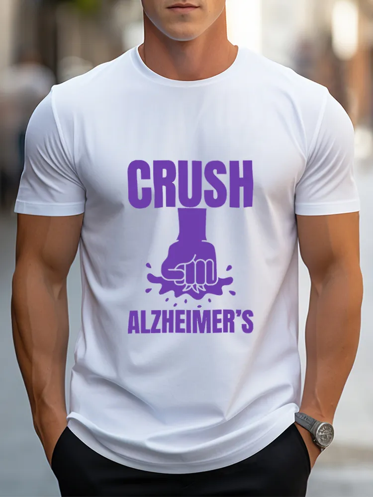 Men'S Round-Neck Short-Sleeved T-Shirt Grush Alzheimer'S Prints