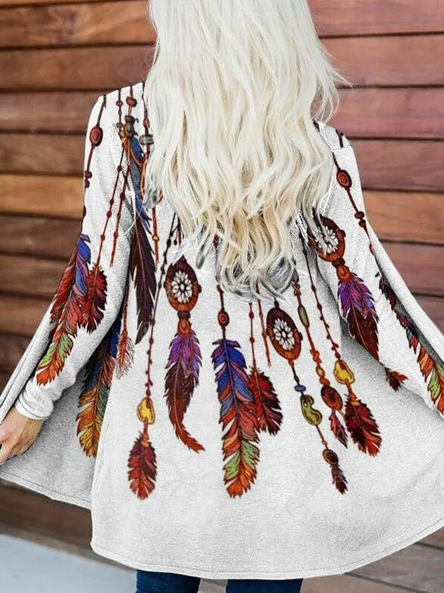(Clearance Sale⚡) Long Sleeve Cotton-Blend Vintage Cardigan