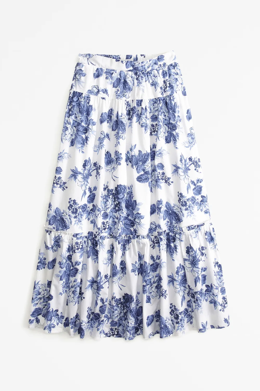 Poplin Tiered Maxi Skirt