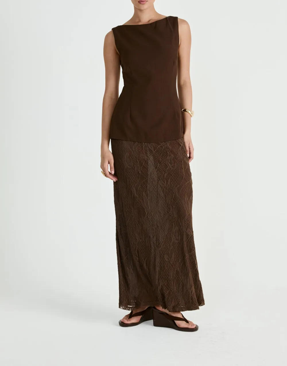 Low Waist Flowing Lace Skirt For Women