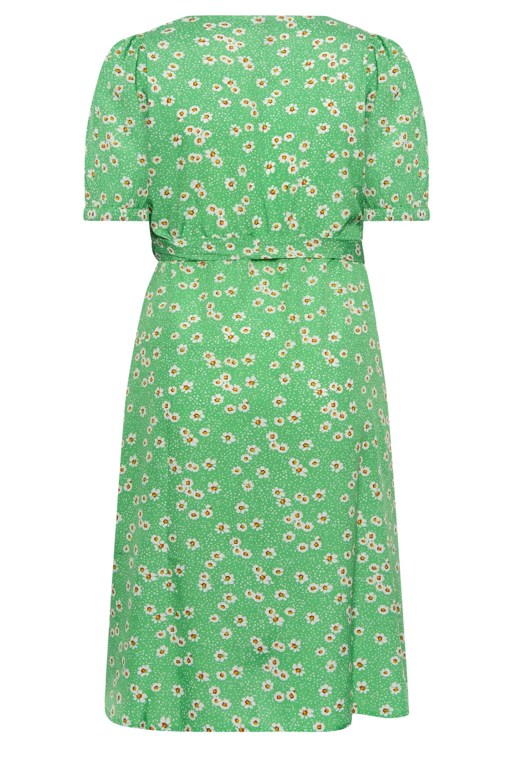 YOURS Curve Green Sweetheart Neckline Floral Print Tea Dress