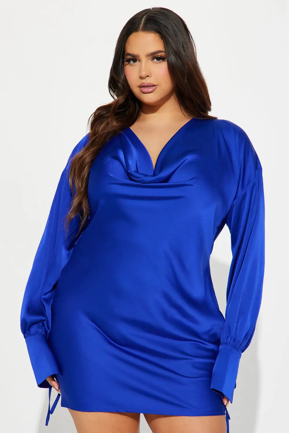 Roselyn Satin Mini Dress - Blue
