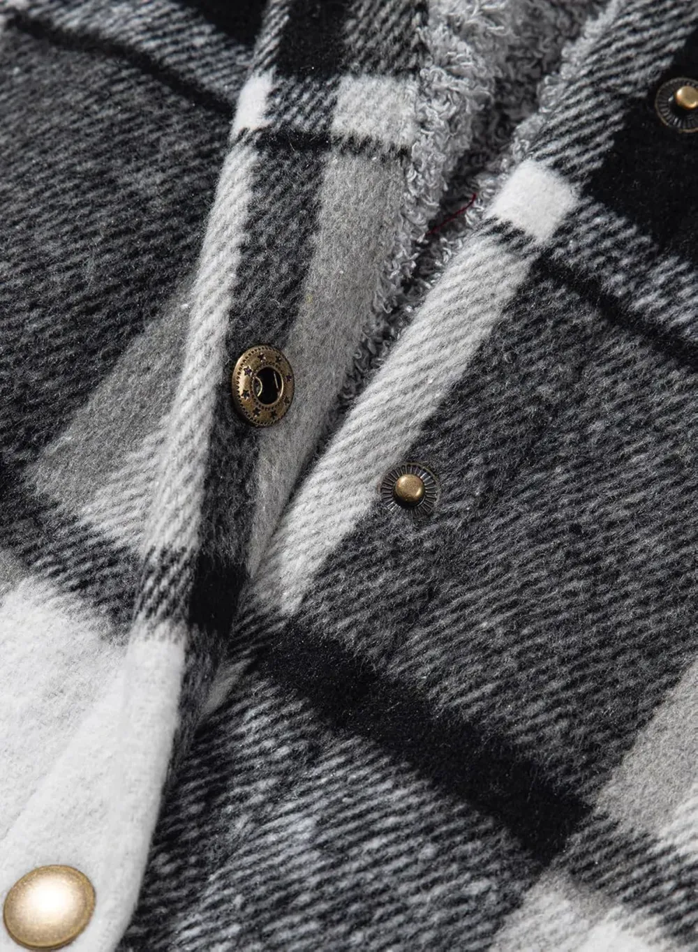 Women's Flannel Hooded Plaid 2025 Shacket Thick Coat Winter Coat for Warmth Button down Warm and Fuzzy Fleece Jacket