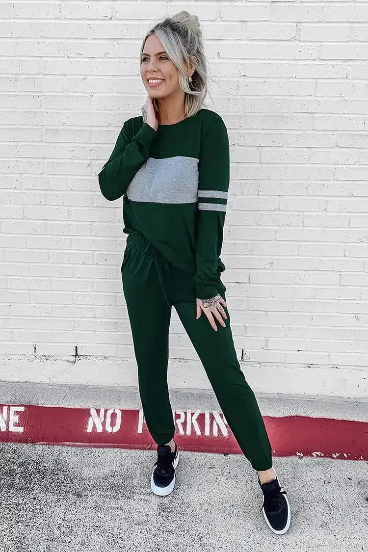 Women 2 Piece Long Sleeve Tracksuit with Long Pants