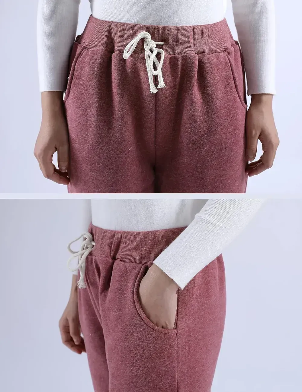 Women's Winter Warm Athletic Sweatpants Sherpa Lined Joggers Fleece Pants