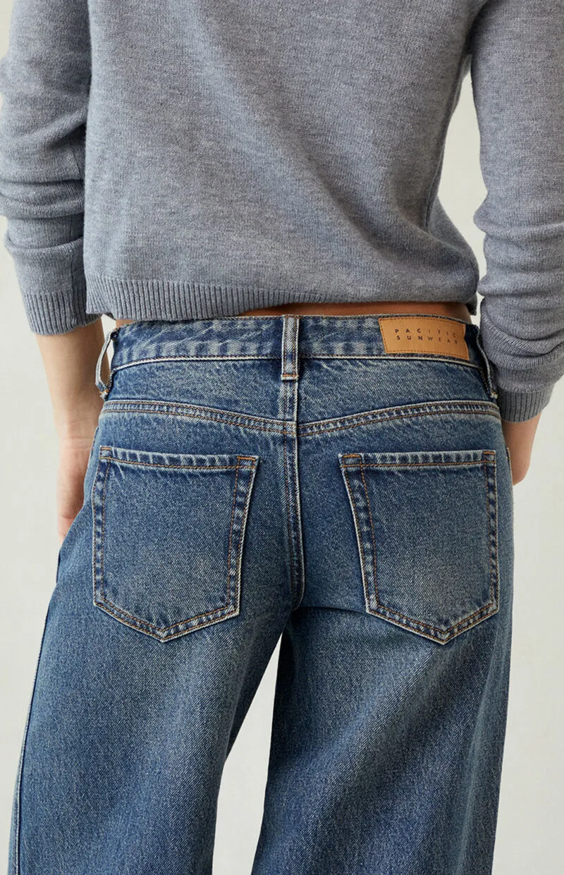 PacSun Casey Low Rise Baggy Jeans Dark Indigo Tint