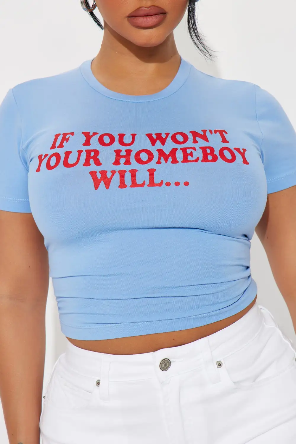 If You Won't Your Homeboy Will Tee - Blue