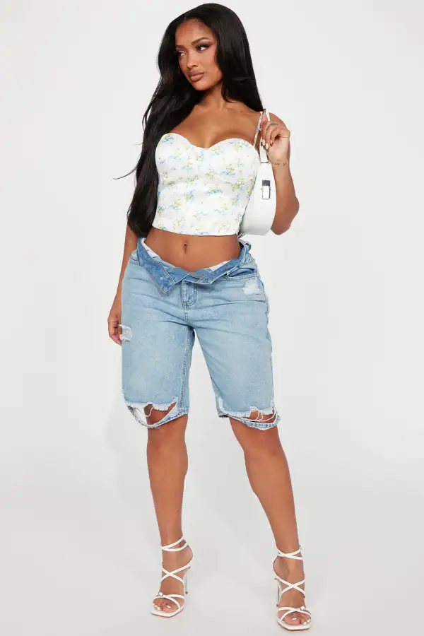 Petra Floral Top - Off  White/combo