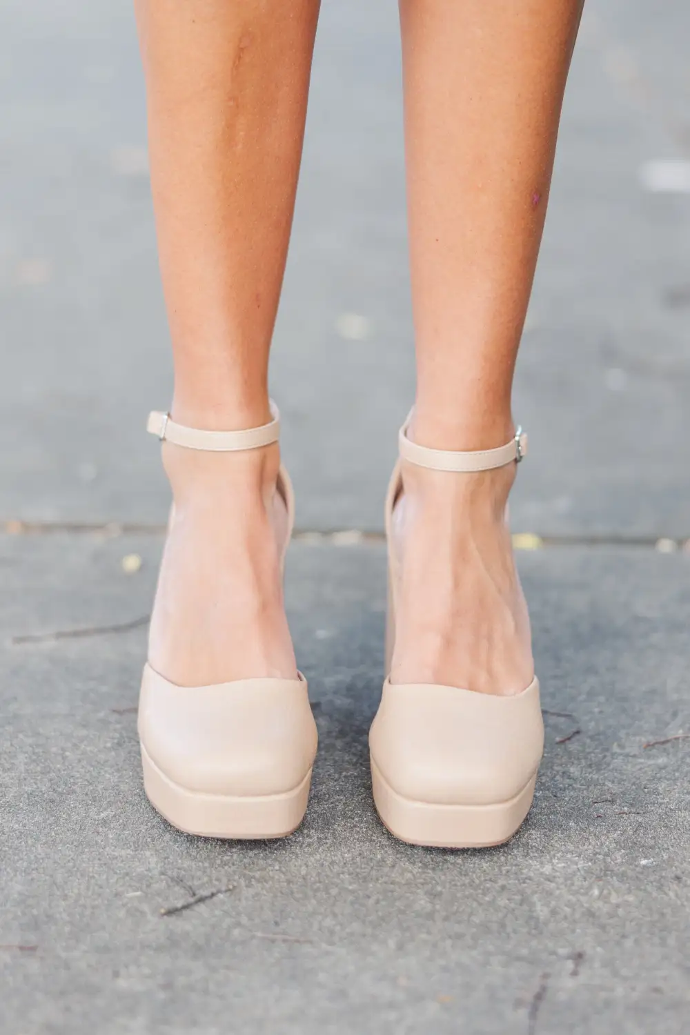 Try It Out Nude Mary Jane Heels