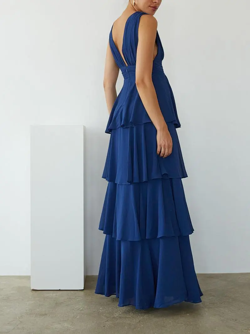 Charlene Chiffon Tiered Maxi Dress