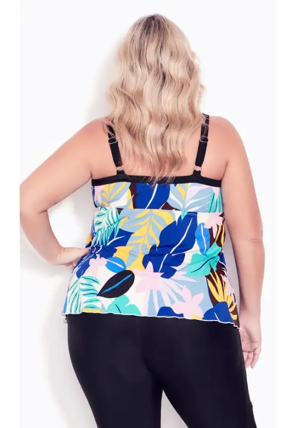 Fly Away Print Tankini Top