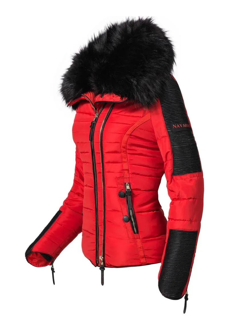 Women's short parka  coat white