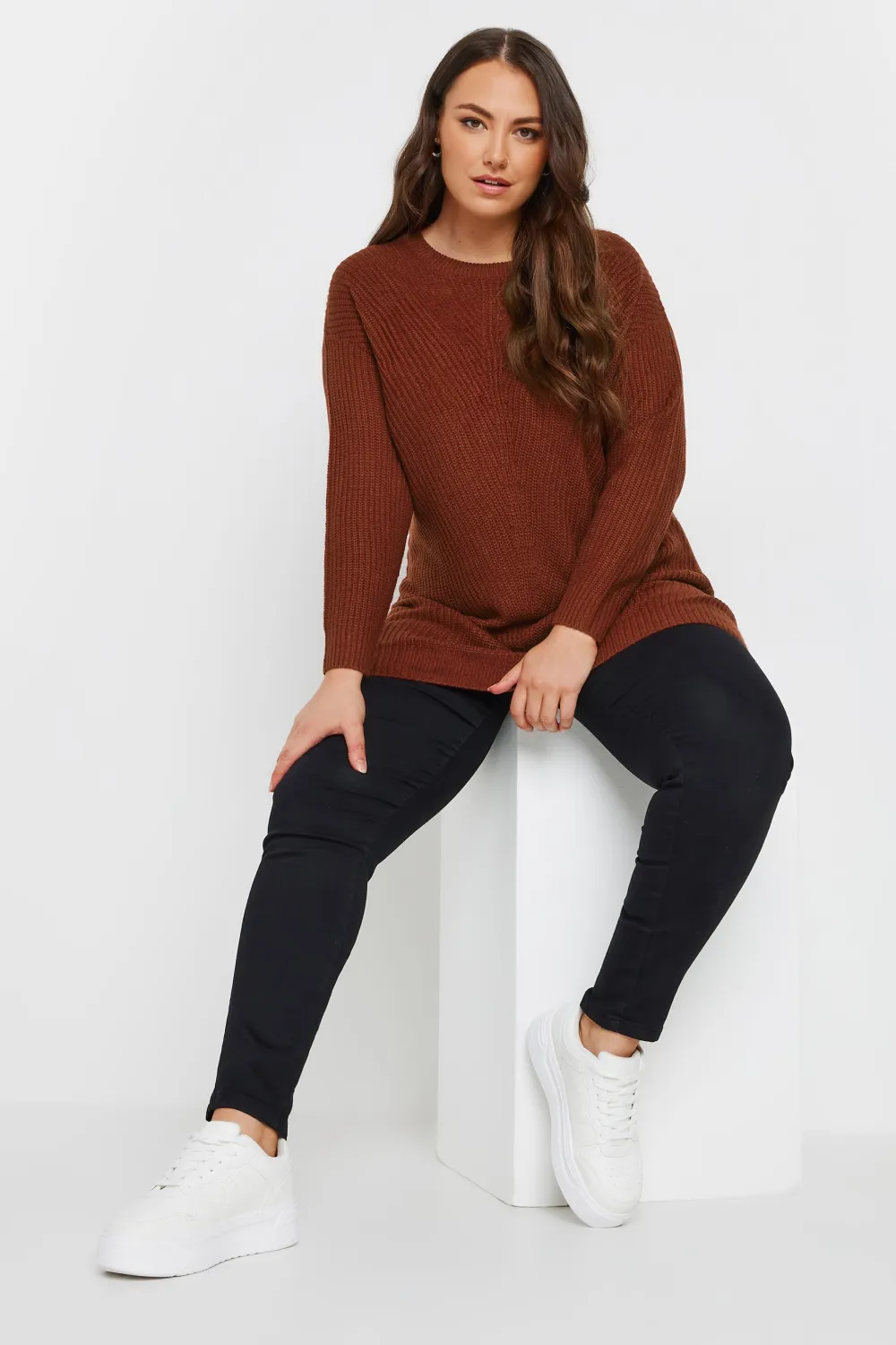 YOURS Curve Pink Essential Knitted Jumper