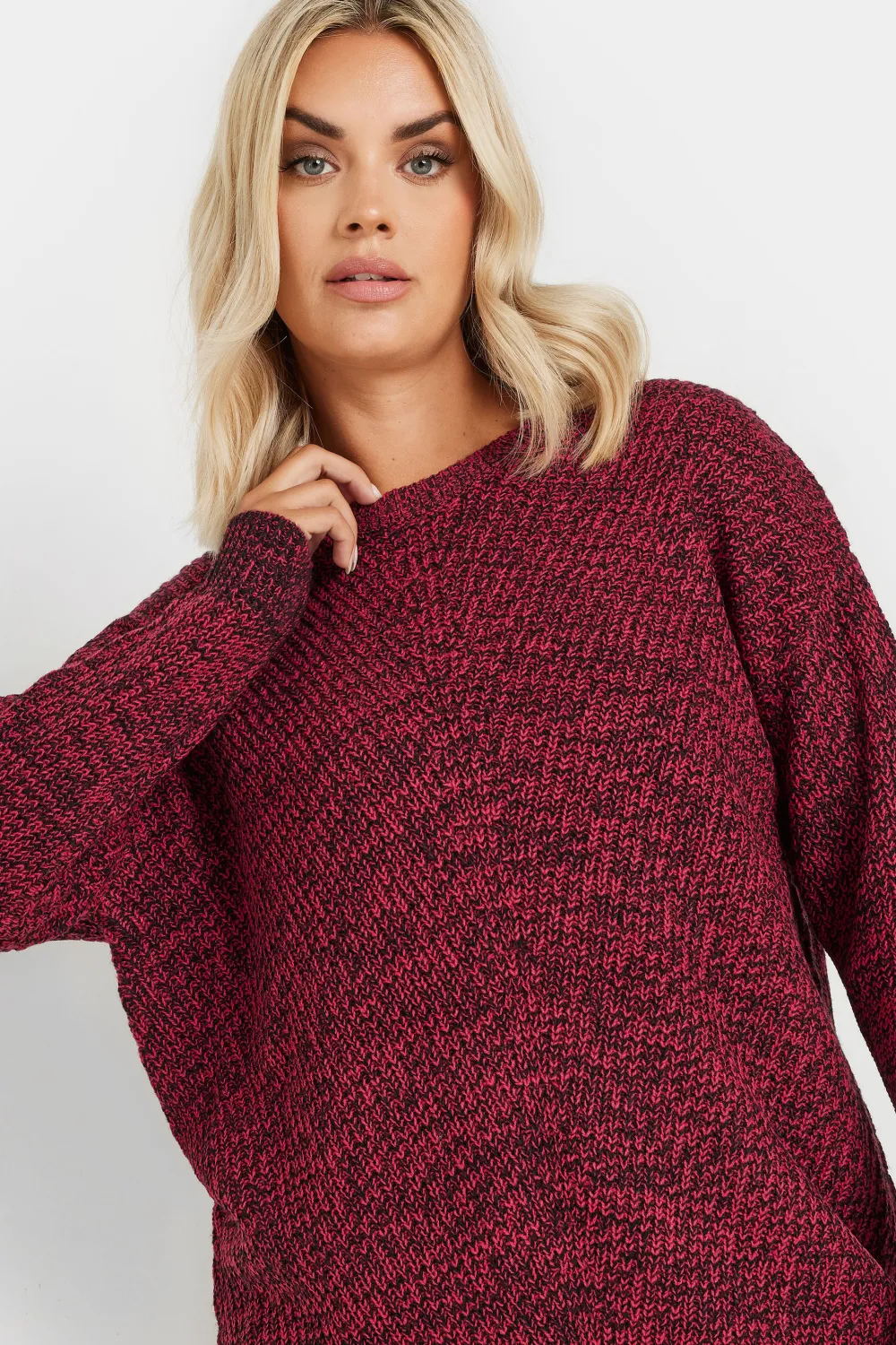 YOURS Curve Pink Essential Knitted Jumper