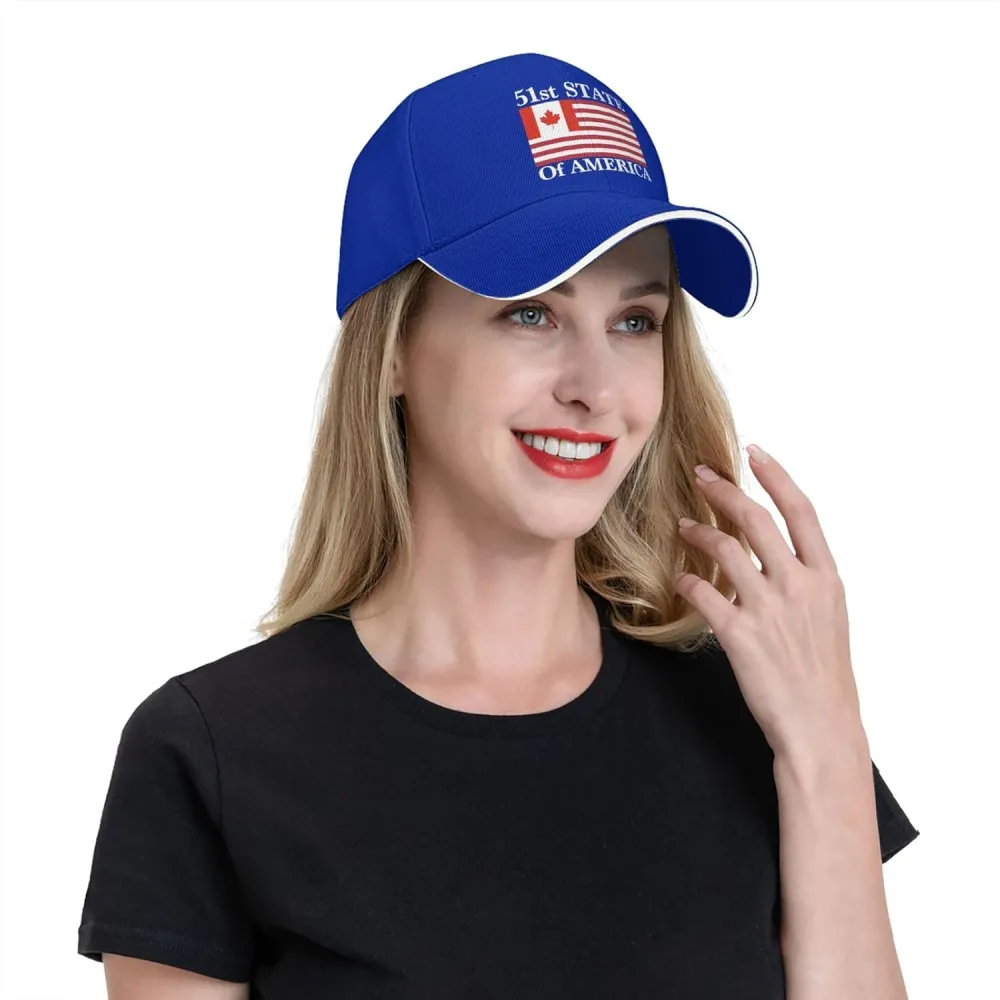 51st State Make Canada 51st State Hat Make America Canada Great Again Hat Cap for Men Women Black