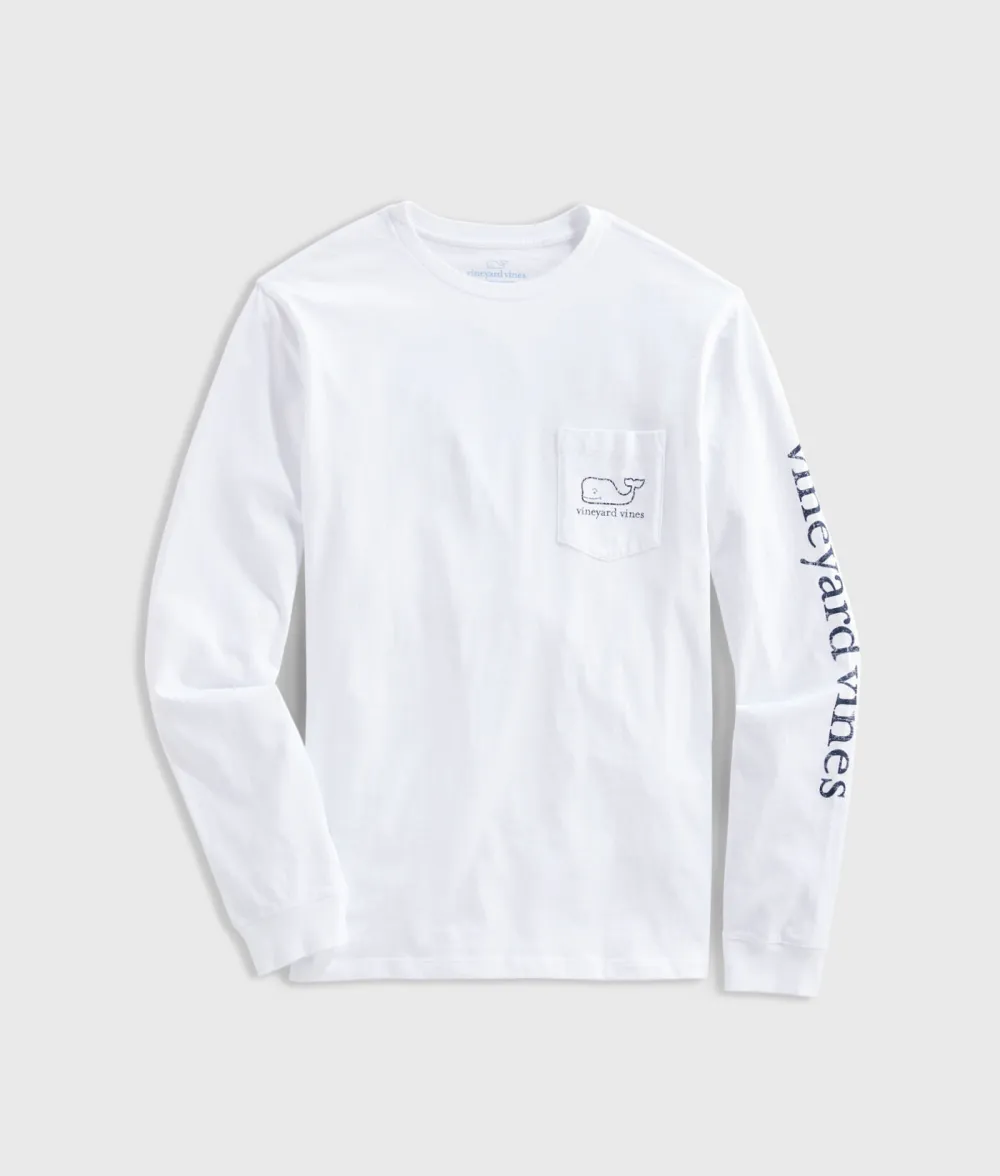 Vintage Whale Long-Sleeve Pocket Tee