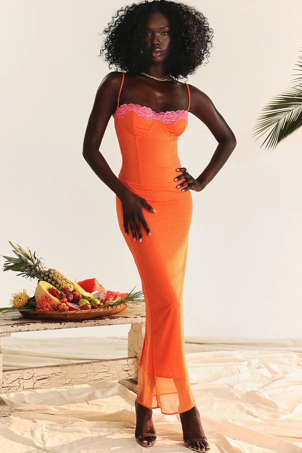 FLAME ORANGE MAXI DRESS