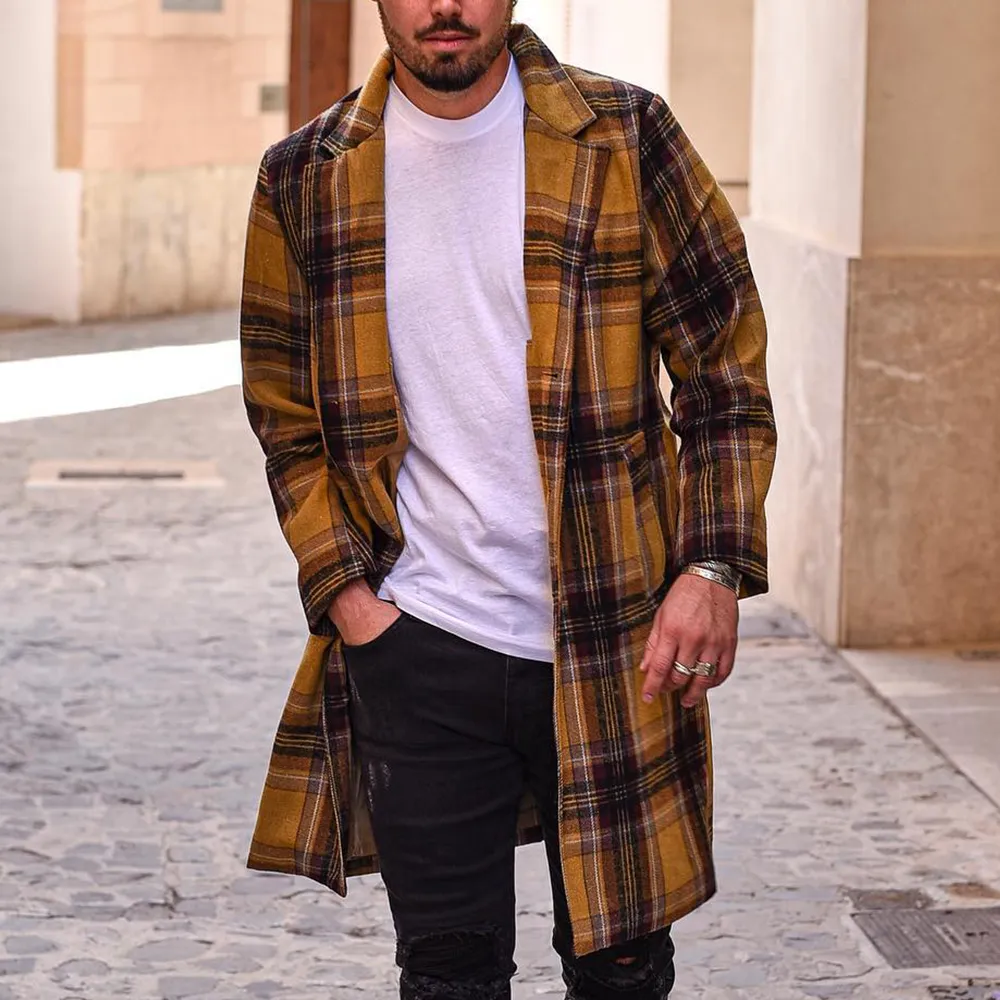 Men's British Style Lapel Coat