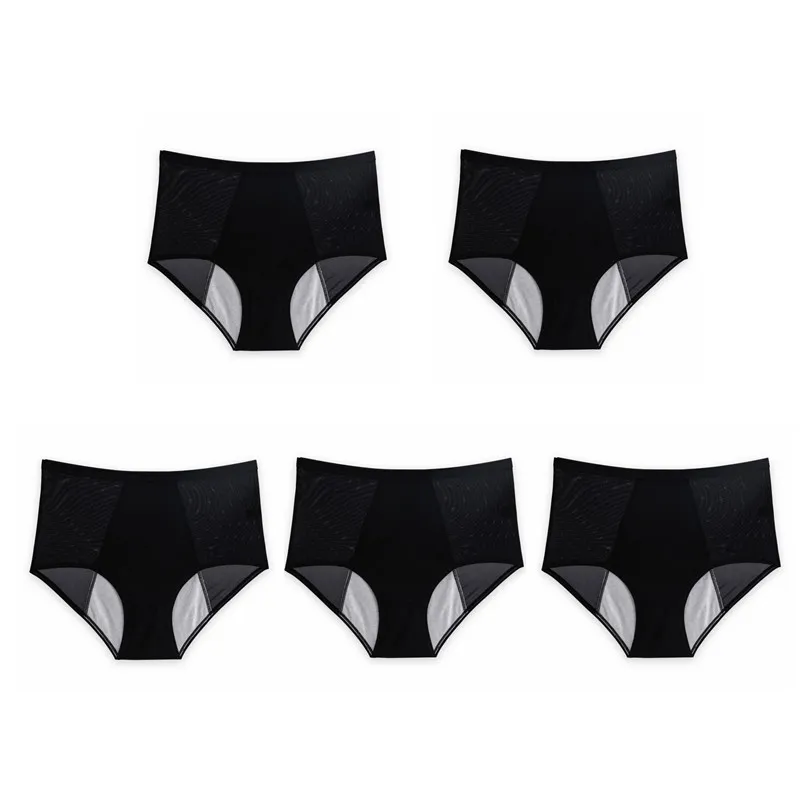 High Waist Leak Proof Ice Silk Panties Plus Size L-6XL