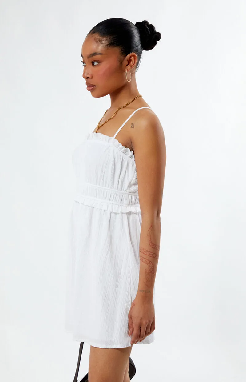 LA Hearts Textured Babydoll Mini Dress