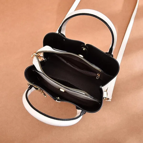 Women's Handbag Crossbody Bag Shoulder Bag PU Leather Shopping Daily Large Capacity Breathable Durable Solid Color Black White Pink