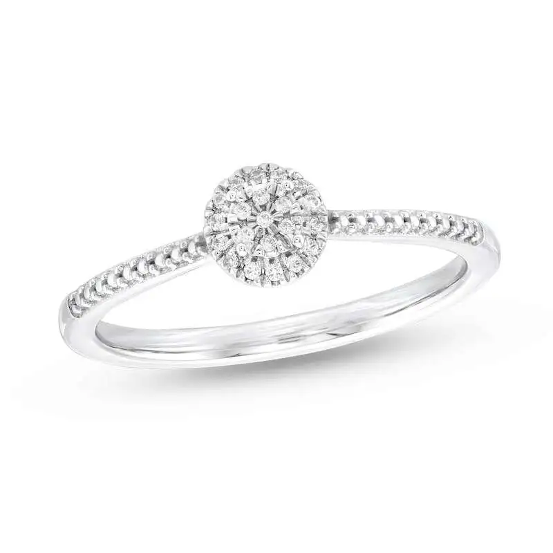 Diamond Promise Ring 1/20 ct tw Round-cut Sterling Silver