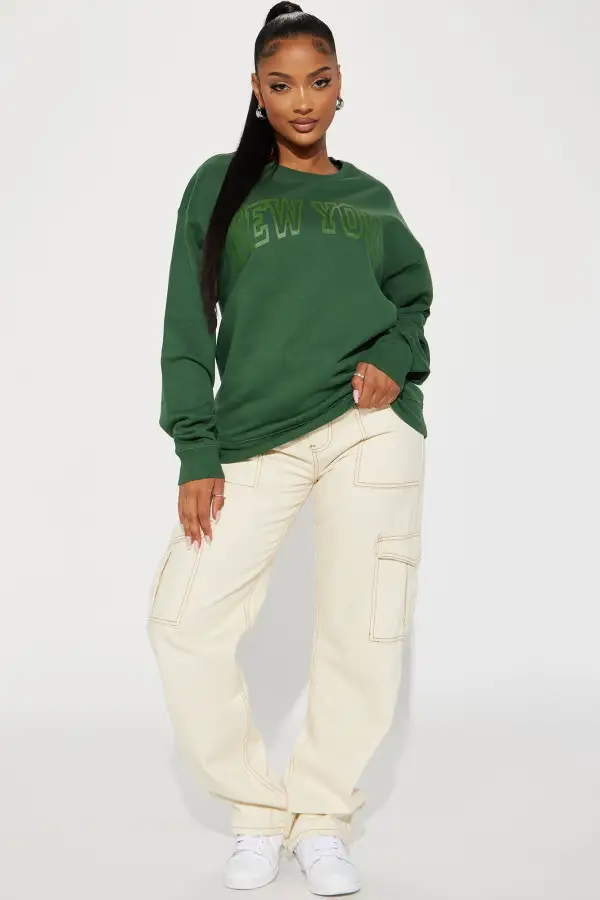 New York High Density Screen Sweatshirt - Hunter