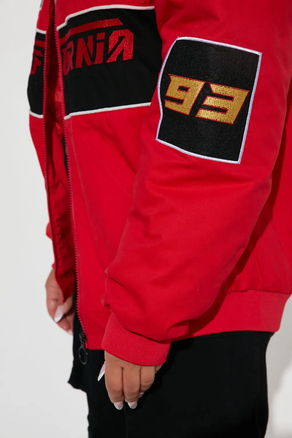 Racing Cali Bomber Jacket - Red